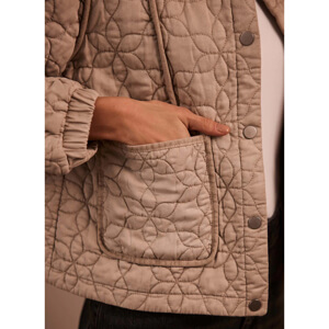 Mint Velvet Beige Washed Quilted Jacket